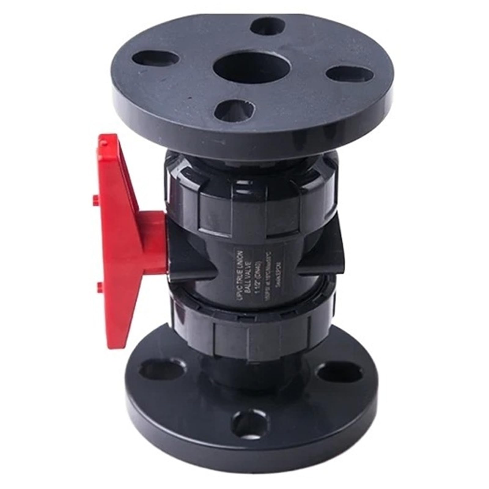 Trgyjgkf One Color Double Flexible Flange Ball Valve Upvc Pvc Type Switch(Dn80(90Mm))