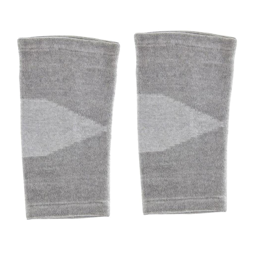 2 Pezzi Ginocchiera Compressiva Bamboo Fascia Elastica Supporto Ginocchio Traspirante Anti-deformazione in Fibra di Bambù Adatta per Sport Intensi All, Grigio, L