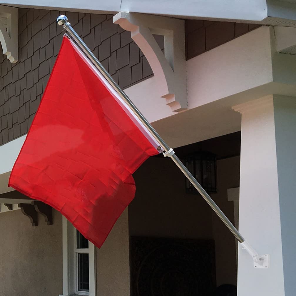 Supporto Pennone Regolabile In Alluminio - Staffa Per Bandiera Con Viti E Dadi - Foto 4