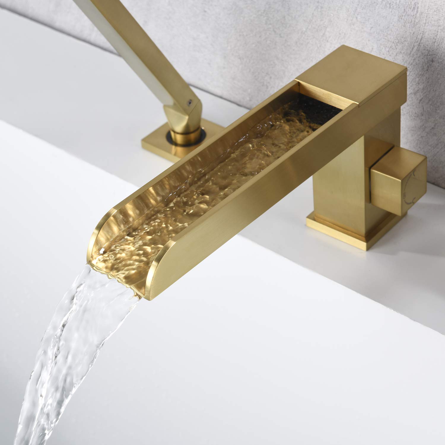 Wasserfall-Badewannen-Wasserhahn In öleingeriebener Bronze – Mit Handbrause & Langem Auslauf