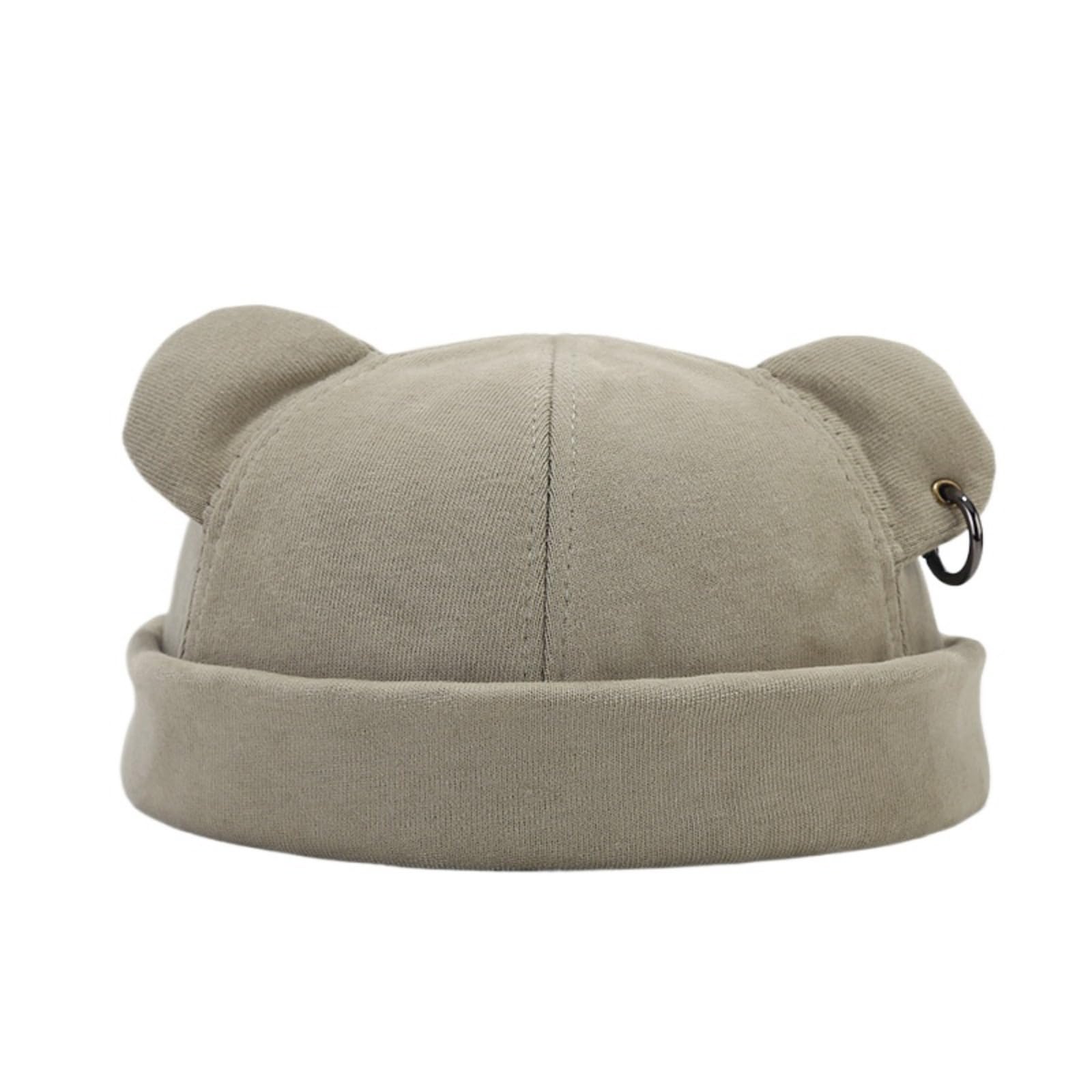 Winter Beanie Hats For Women Men Warm Thickened Cap Unisex Street Fashion Bear Ear Hip Hop Street Fashion