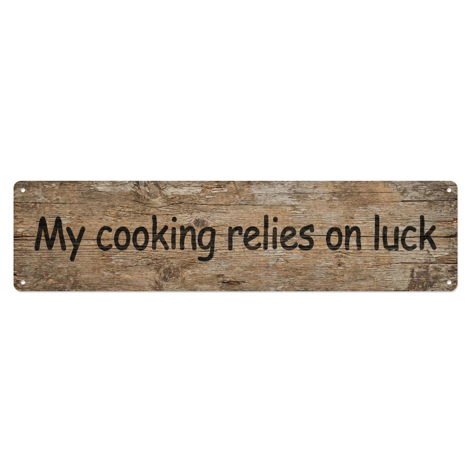 Metal Tin Sign Country Plank Cooking Luck Kitchen