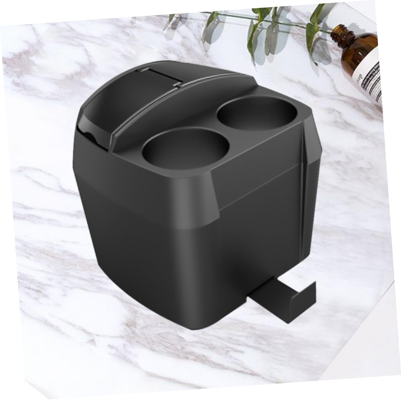 Poubelle de Voiture Multifonction Porte-gobelet, Base Réglable, Noir