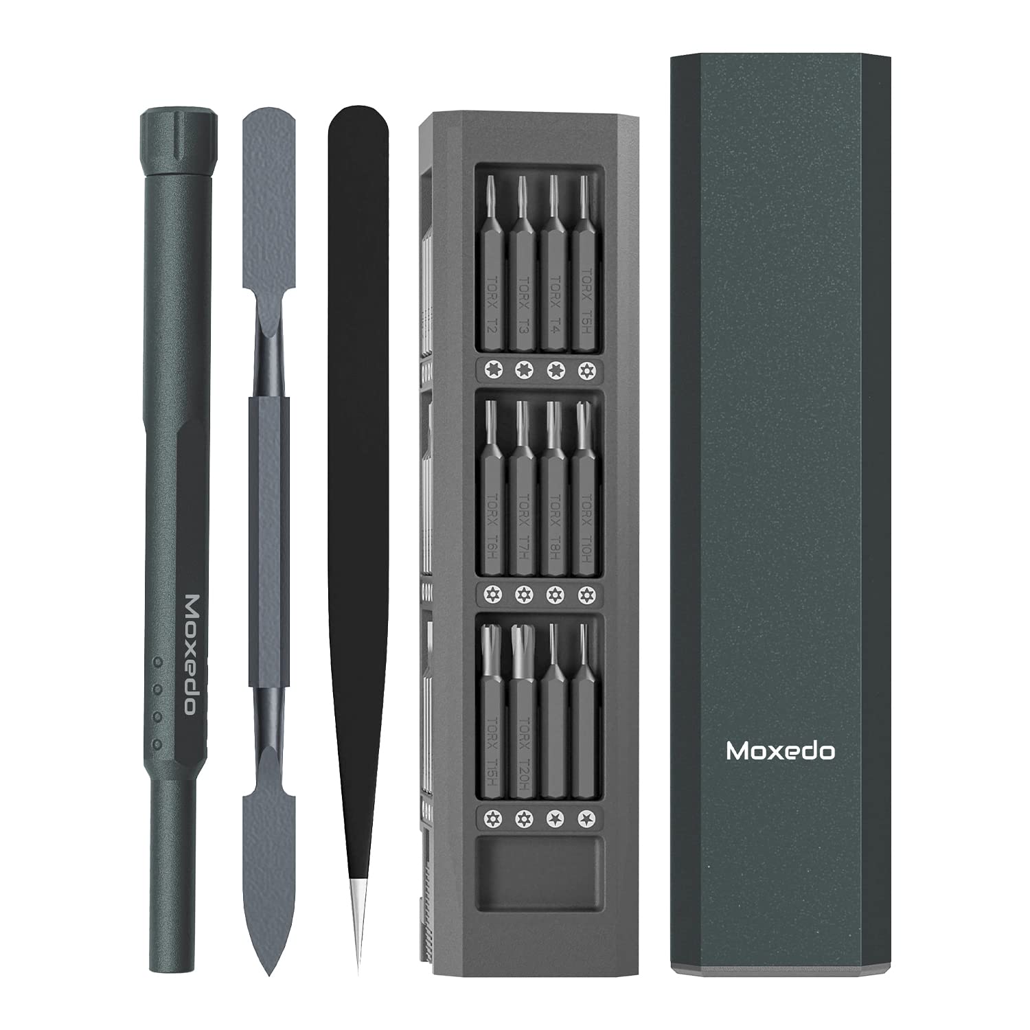 Moxedo44 in 1 Precision Screwdriver Set Bits, Magnetic Pocket Repair Tool Kit with Case Aluminum S2 Steel For Electronics,Smartphone, Watch, Tablet, PC, MacBook, Camera,Eyeglasses