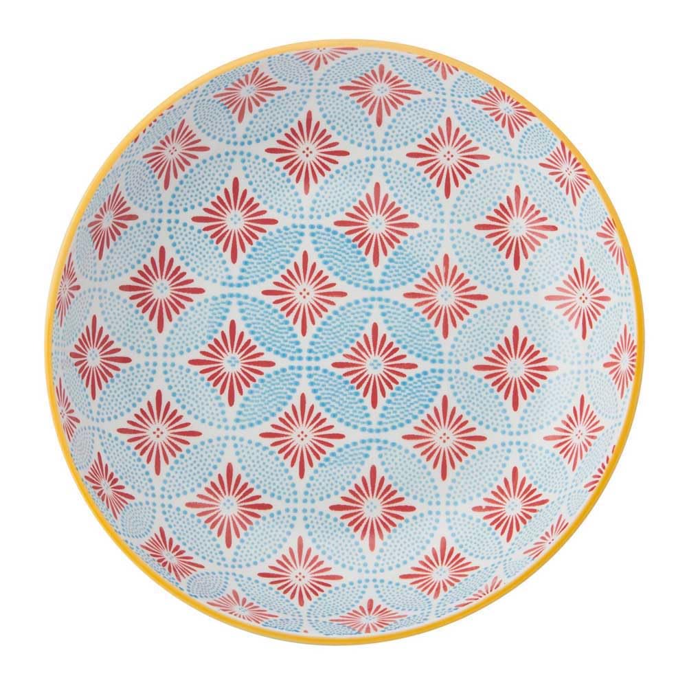 Mikasa Schale aus Steingut, Mosaik, 21 cm, Blau