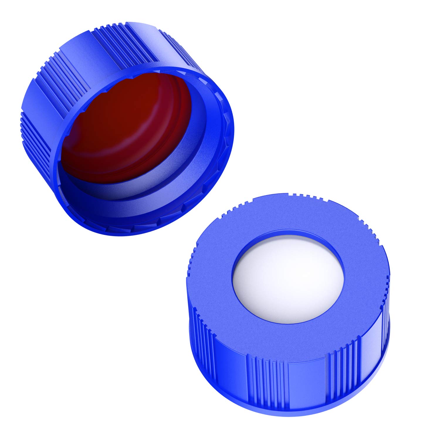 Biomed ScientificAutosampler Vials Cap, 9mm Blue Polypropylene Screw-Thread Caps with Ptfe Red/Silicone White Septa