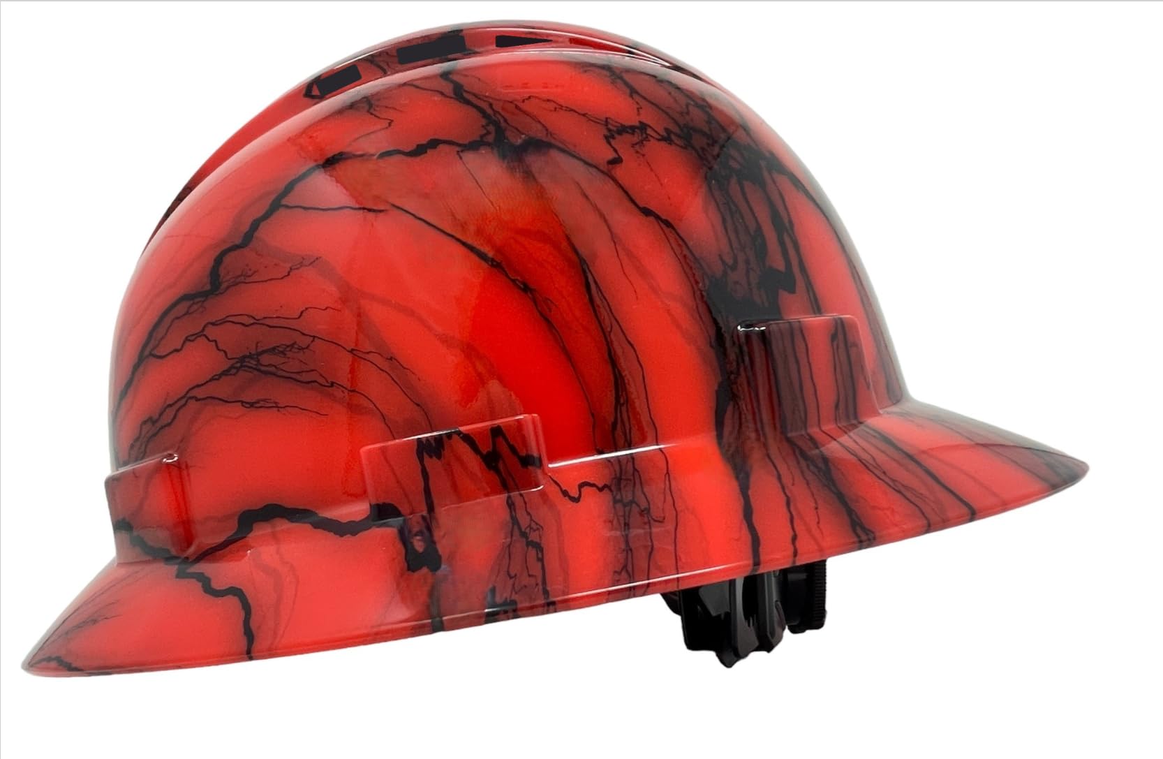 Acerpal Updated Vented Full Brim Hard Hat, Iron Veins Gloss, Padded, OSHA Construction Safety Approved Hardhats, Hard Hats for Men, Cascos De