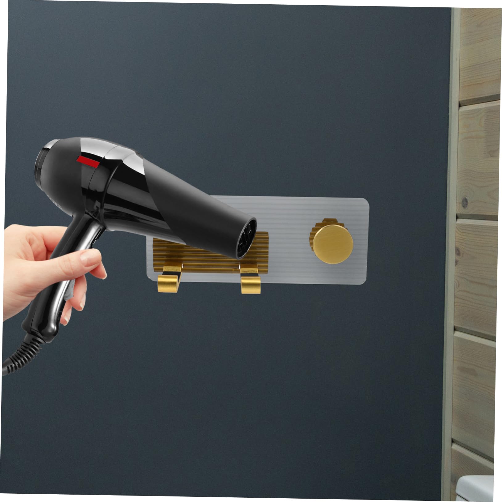 FRCOLOR Porta Asciugacapelli Muro senza Chiodi Supporto per Asciugacapelli per Bagno Organizer per Strumenti per Capelli