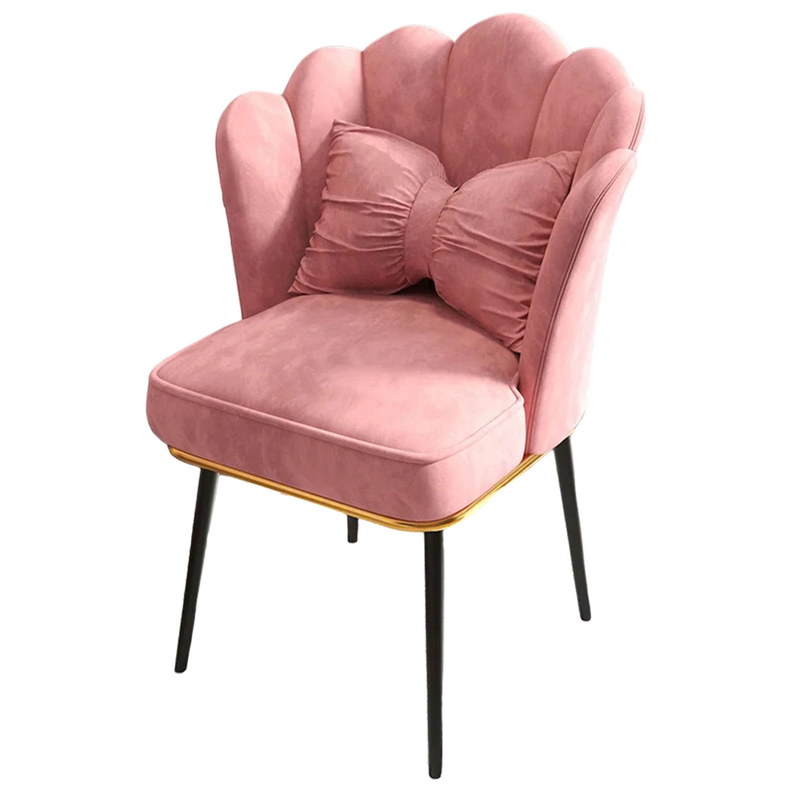 Chaise de bureau sans accoudoirs en tissu rembourré pour salon