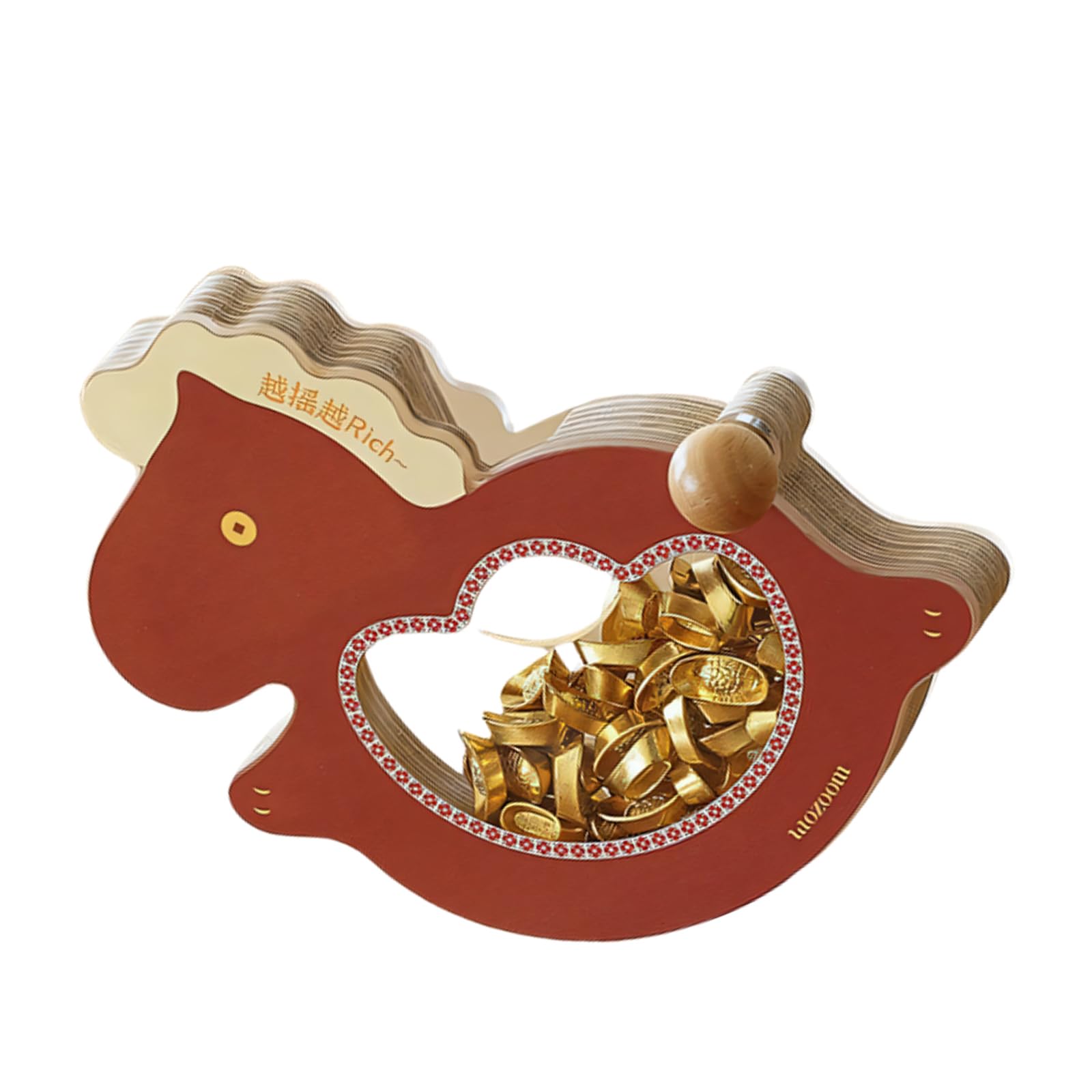 Snorvixre Rocking Horse Statues Decorative Ornament Lucky Figurines for Offices Home Tabletop Centerpieces New Year Gift Statues Sculptures Statue Fengshui Ornament