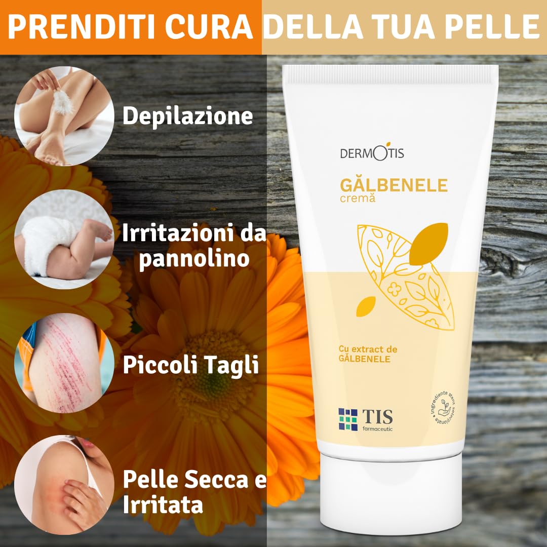 TIS Crema Calendula 100ml Lenitiva Eritemi Scottature Arrossamenti Dermatiti Punture Insetti Ustioni Irritazioni