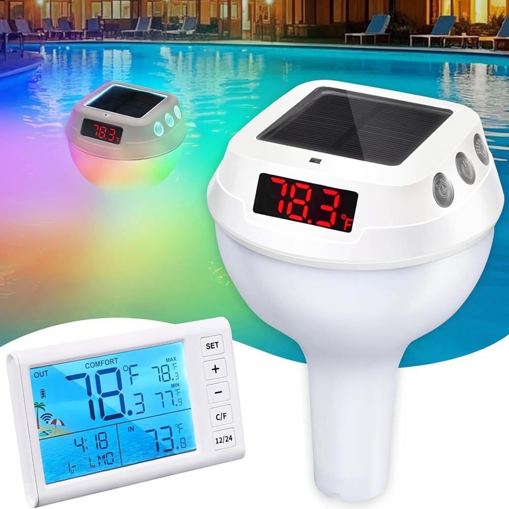 Thermomètre de Piscine Thermomètre de Température de Piscine Thermomètre de Piscine Numérique Flottant
