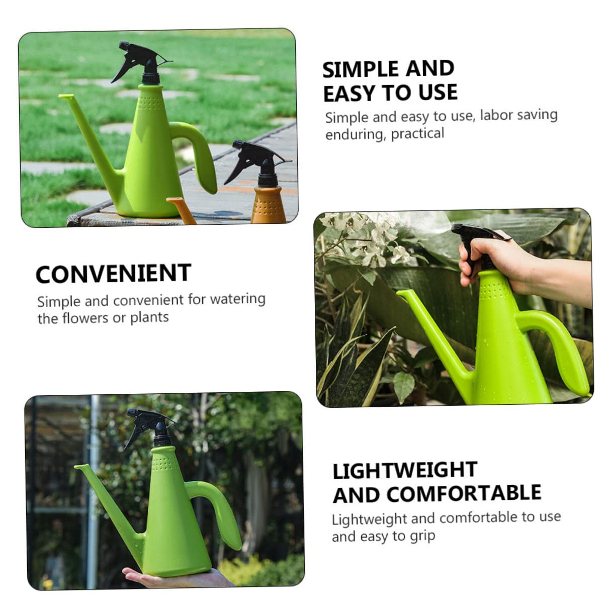UPKOCH 2 Pièces aérosol Jardinage pelouse saupoudrage saupoudrer Peut arrosoir Multifonction pulvérisateurs de Jardin arrosoir de Jardin Flacon brumisateur pour Plantes Plastique Vert
