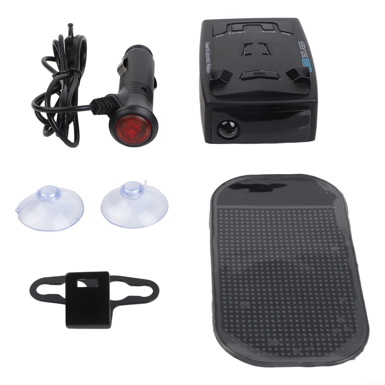 Detector de largo alcance de 360 grados para coches con función de voz, monitoreo de cámaras de velocidad y posibles peligros en tiempo real para mantener informados a los conductores y seguros
