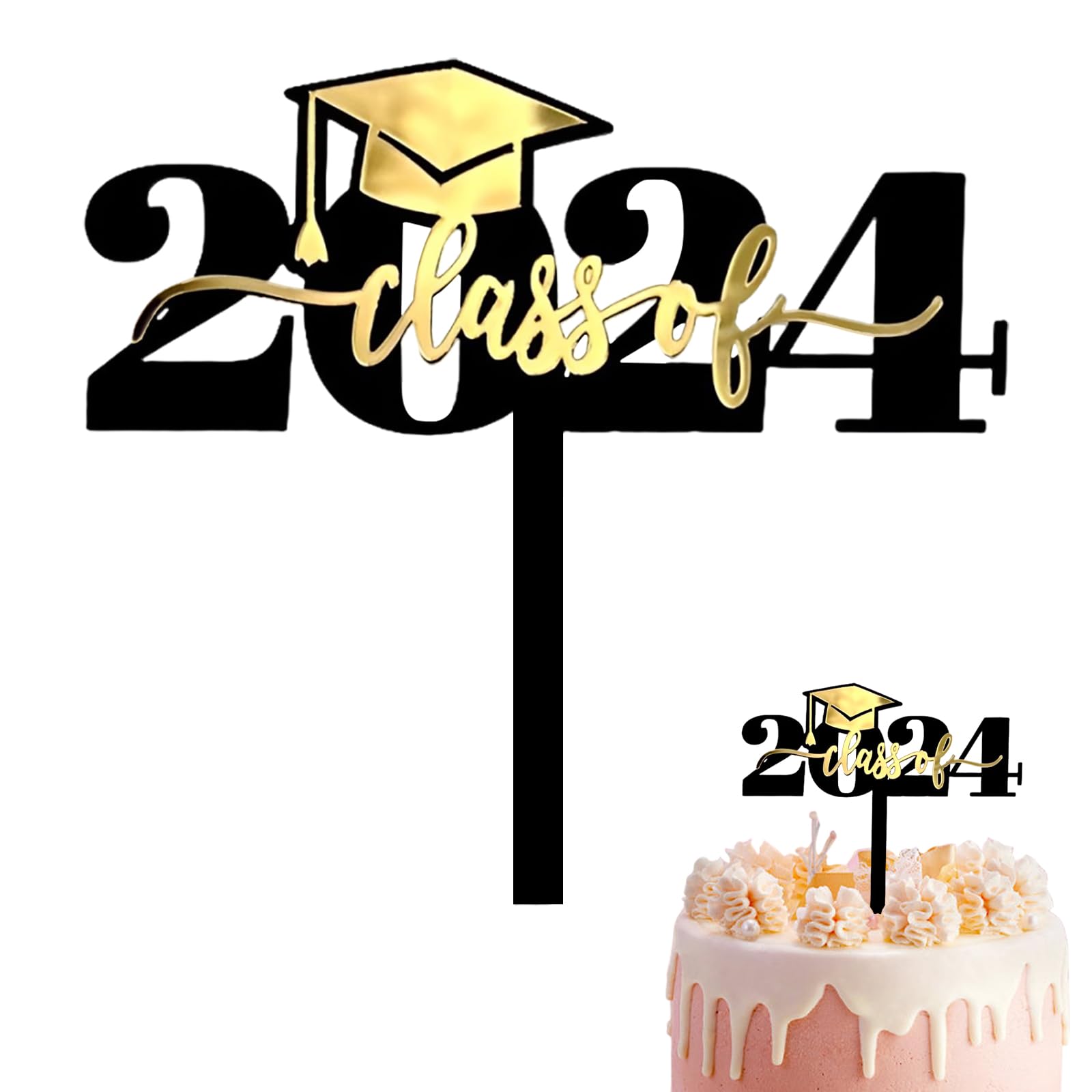 75 PZ TOPPER per torte di laurea 2024 topper per cupcake di laurea