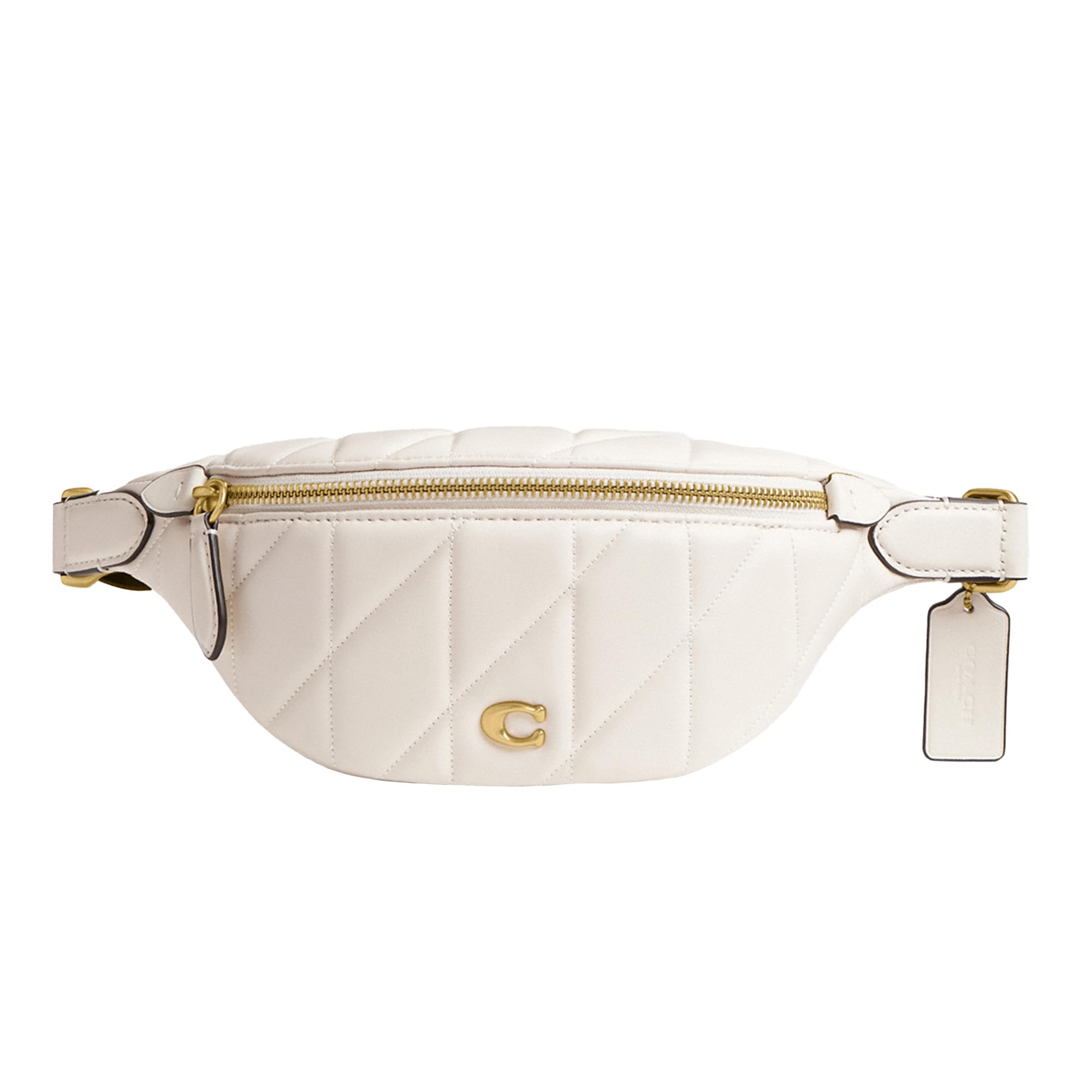 Photo 1 of Coach Women's Quilted Pillow Leather Essential Belt Bag, Chalk