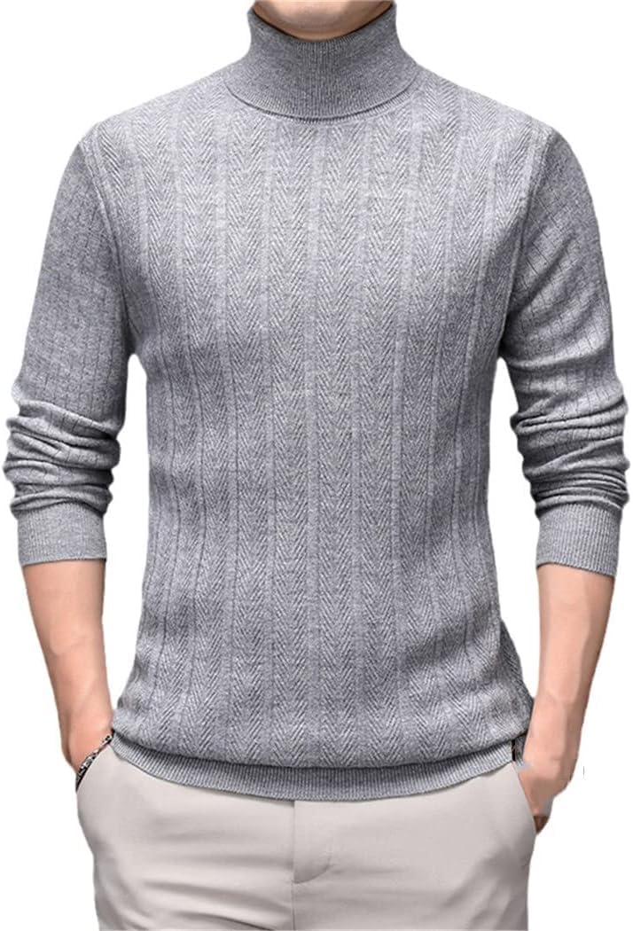 Pull col roulé en laine mérinos grise pour homme pour savourer la douceur de l'hiver