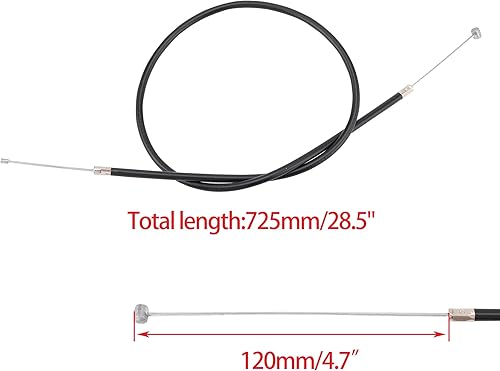 Miniatura 2 de WOOSTAR Cable del acelerador de 28.5 pulgadas de repuesto para 2 tiempos, 43 cc, 47 cc, 49 cc, 50 cc, mini bicicleta de bolsillo, Super Pit Dirt Bike