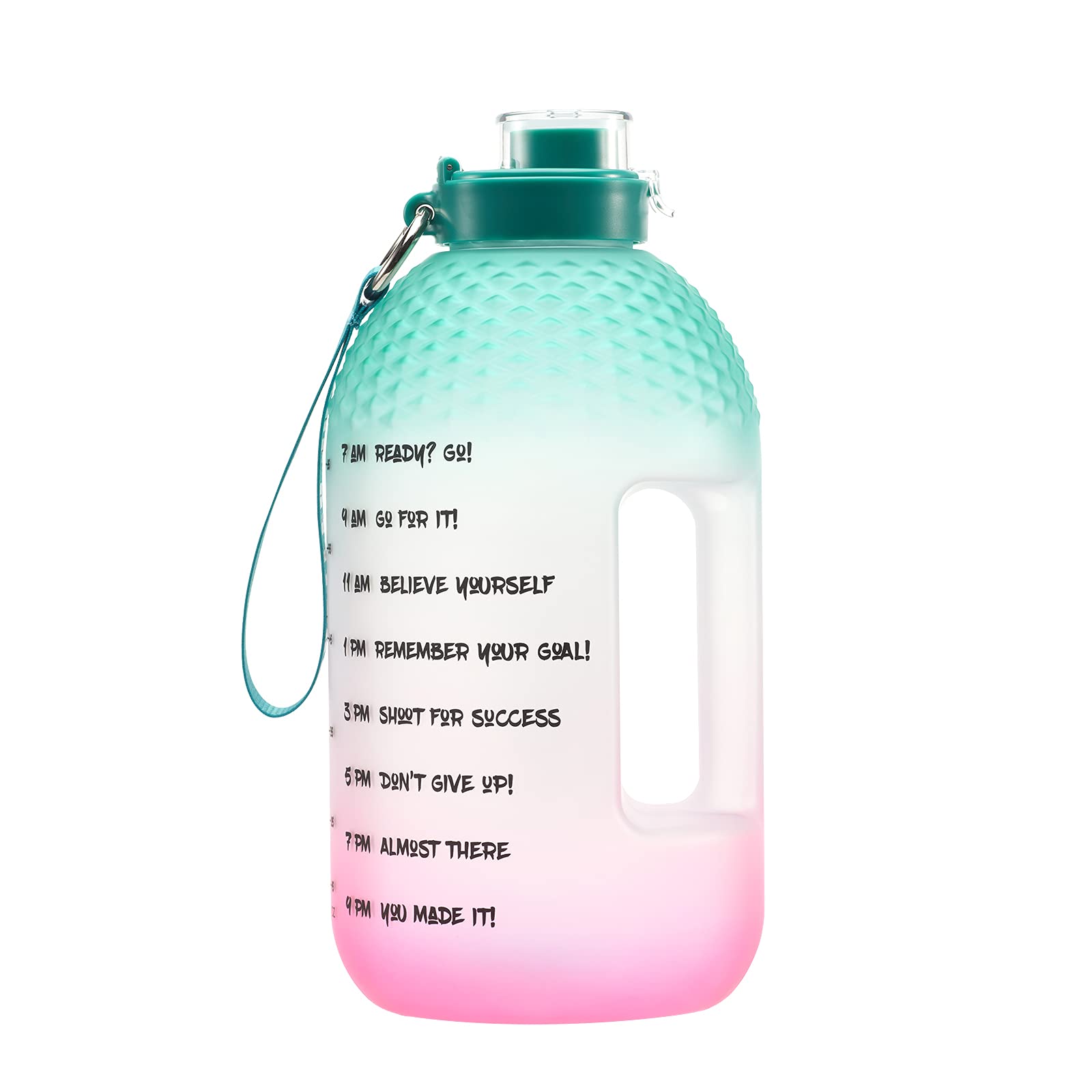 Bottled Joy 1 Gallon Motivational Water Bottle, Big Water Bottle with Time Marker and Sturdy Handle, Tritan BPA-Free, Leakproof Flip Top Water Jug for Fitness, Outdoor Sports