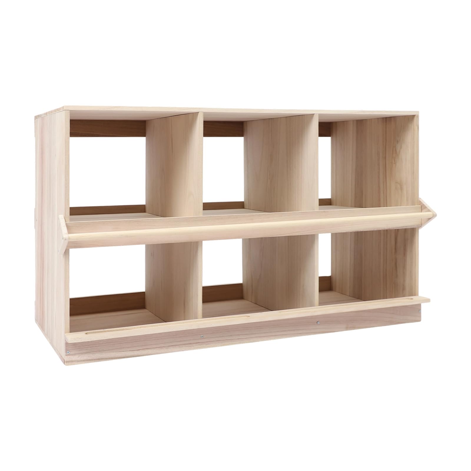 Nido per polli 6 scomparti in legno per pollame, 94 x 44 x 58 cm