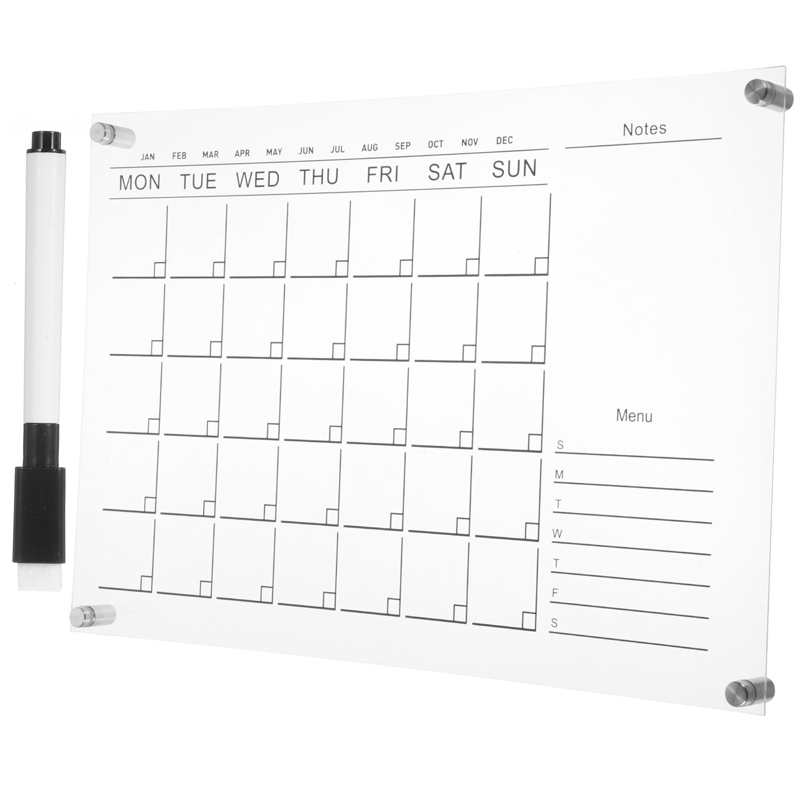 Acryl Wandkalender 1 Satz Transparente Wochenplaner Tafel | Abwischbar, Dekorativ und Leicht, für Zuhause oder Laden, mit Sicherem Acryl und Schickem Stil Zufällige Farbe