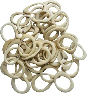 Beige Tagua Hoops - Donuts - Rings. 20 Discs of Tagua from Colombia. Size: 4 x 3 cm. Approx. Undrilled