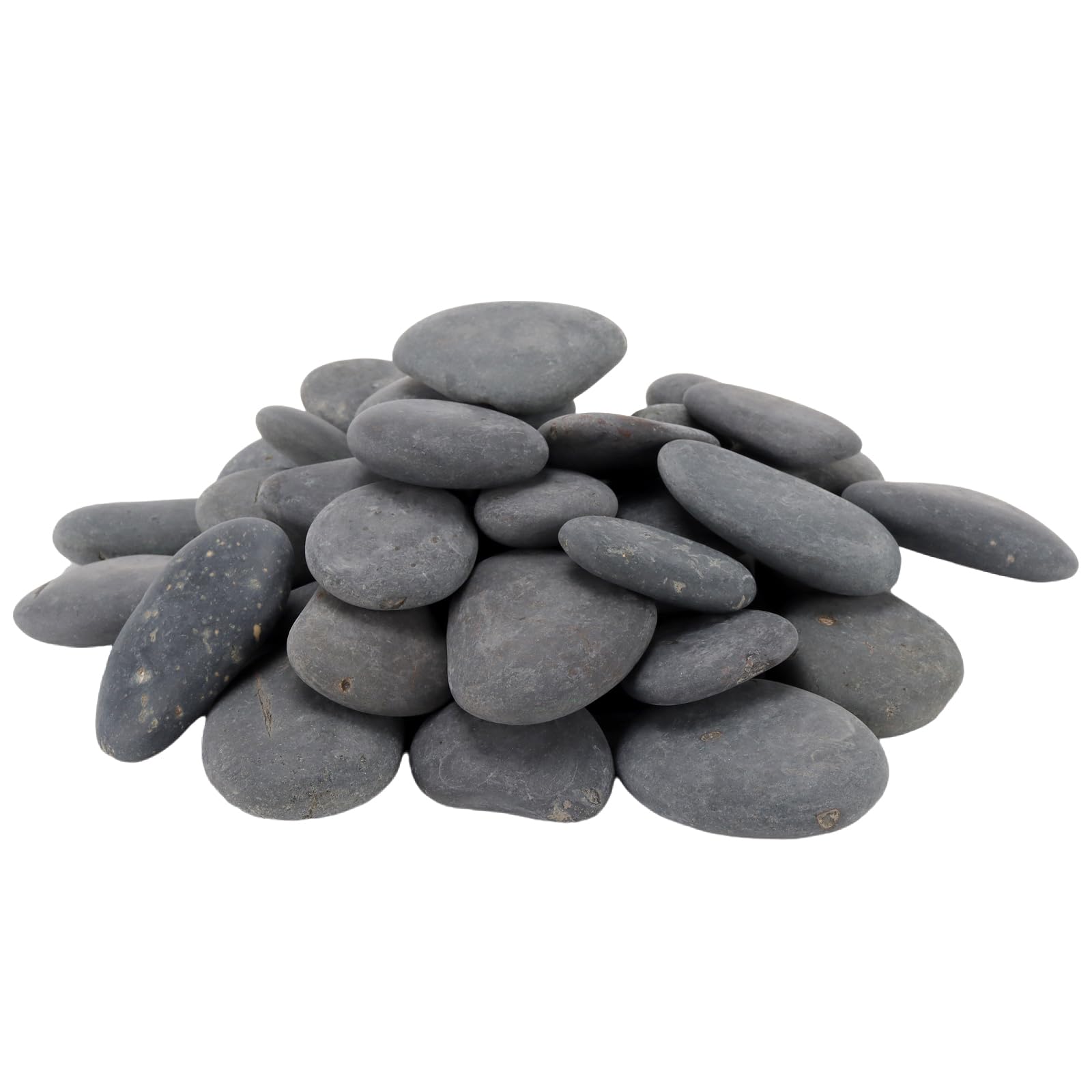 CHIHEUNG 40 PCS Painting Rock, 5-8 cm Flat Pebbles for Painting, Natural Garden Pebble Stone, Smooth Large Pebbles for Arts Crafts Garden Decoration