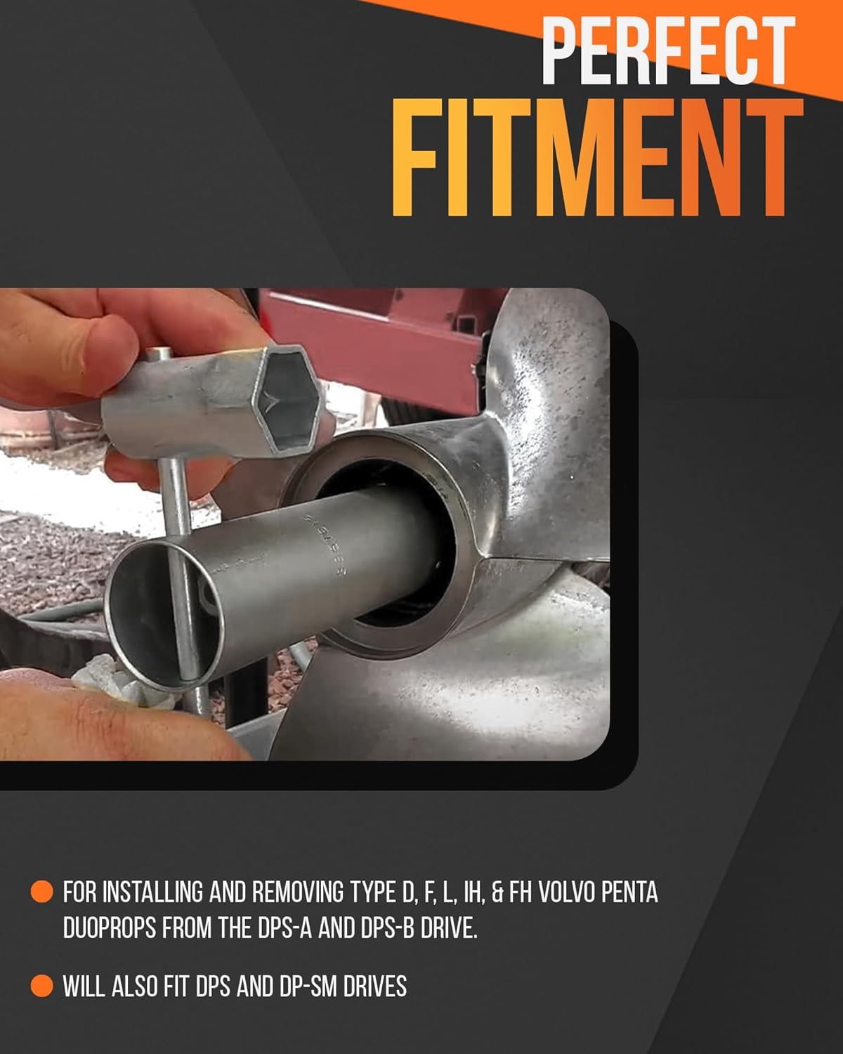 Kit de herramientas Duo/Twin Prop 3855516 Llave de hélice para Volvo Penta D F Duoprop