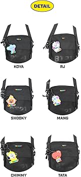 Amazon | ソロモン商事 BT21 黒モバイルバッグ (TATA) MOBILE