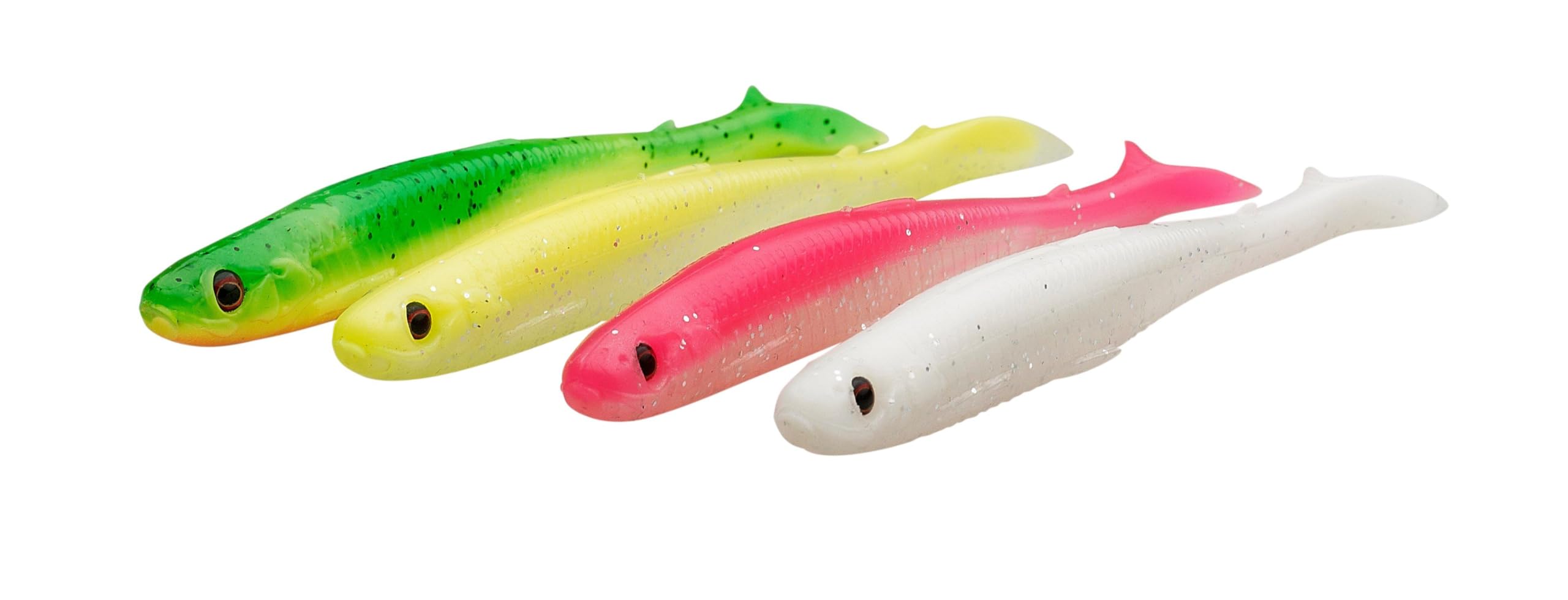 Savage Gear Slender Scoop Shad Mix – 4-Pack, Clear Water Fishing Lures, Ideal for Perch, Zander, Pike, Perfect for Freshwater Anglers, Smelt, Green Silver, Roach, Motor Oil Dark Water Mix 15 cm