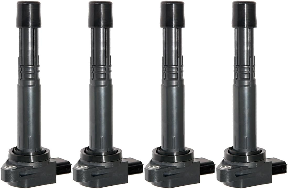 MAS Set of 4 Ignition Coil Pack Compatible with Honda Acura 2002 2003 2004 2005 2006 2007 2008 2009 Element CRV Civic Accord RSX CSX 2.0L 2.4L Replacement For UF311 UF583 C1382