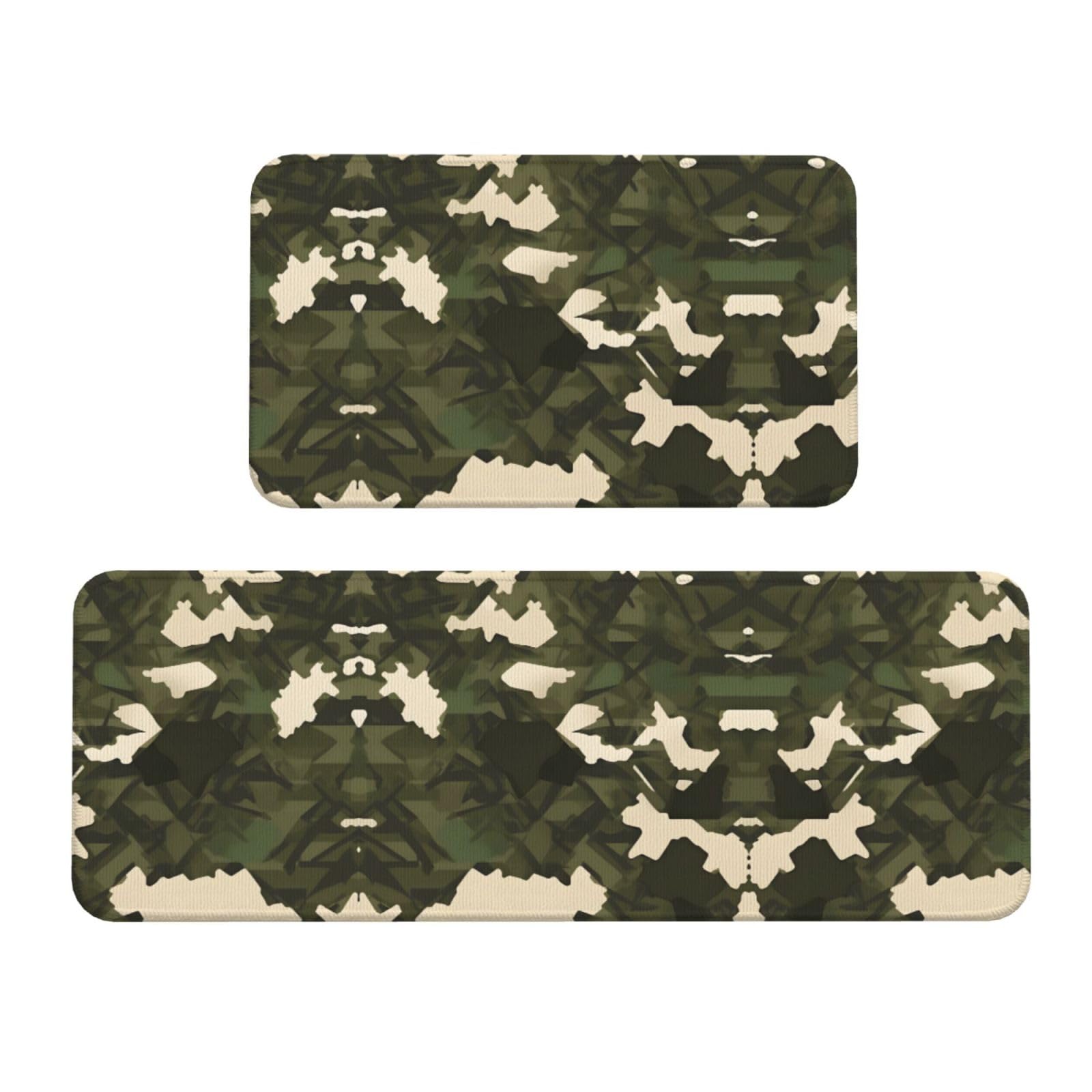 Alfombrillas de cocina militares de 2 piezas ideales para zonas de lavandería y entradas