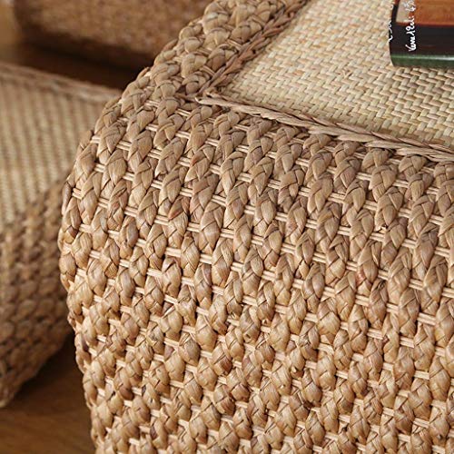 Table basse en paille rectangulaire, la solution gain de place pour balcon - 7