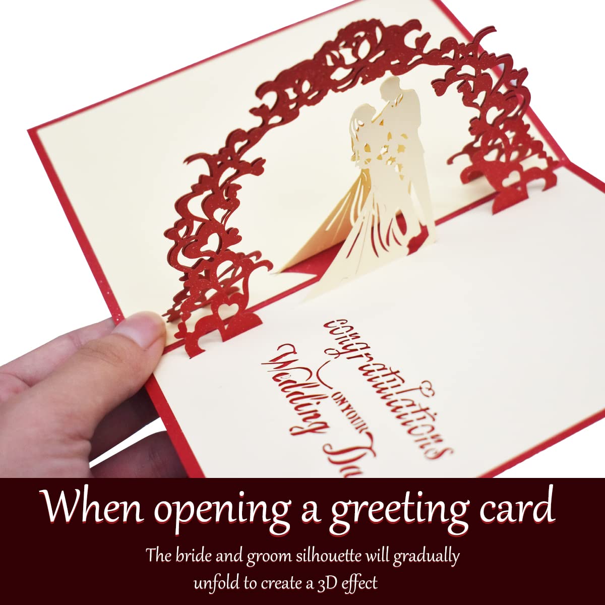 TTS] 3D Heart Pop-Up Card Valentine's Day Greeting Card Automatic Pop Up Love Card For Mother's Day Anniversary Gift I.301817315