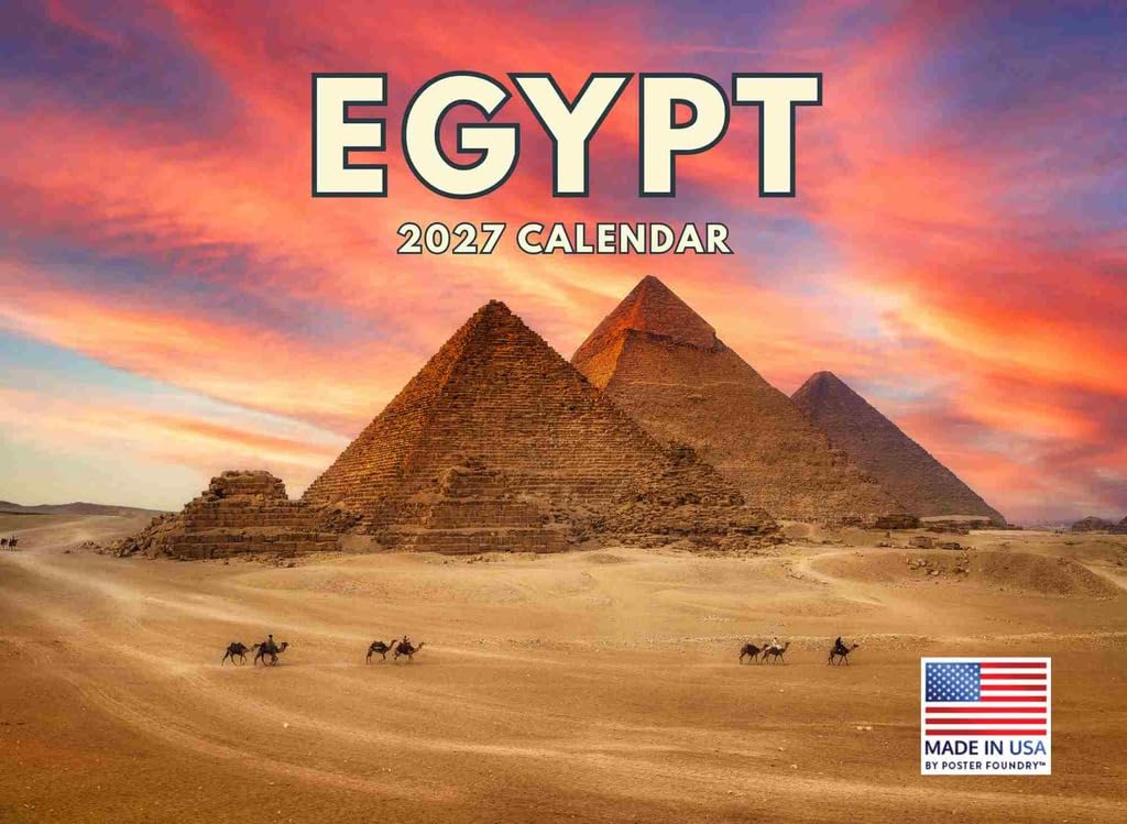Egypt Egyptian Landmarks Calendar 2025 Monthly Wall — image 1
