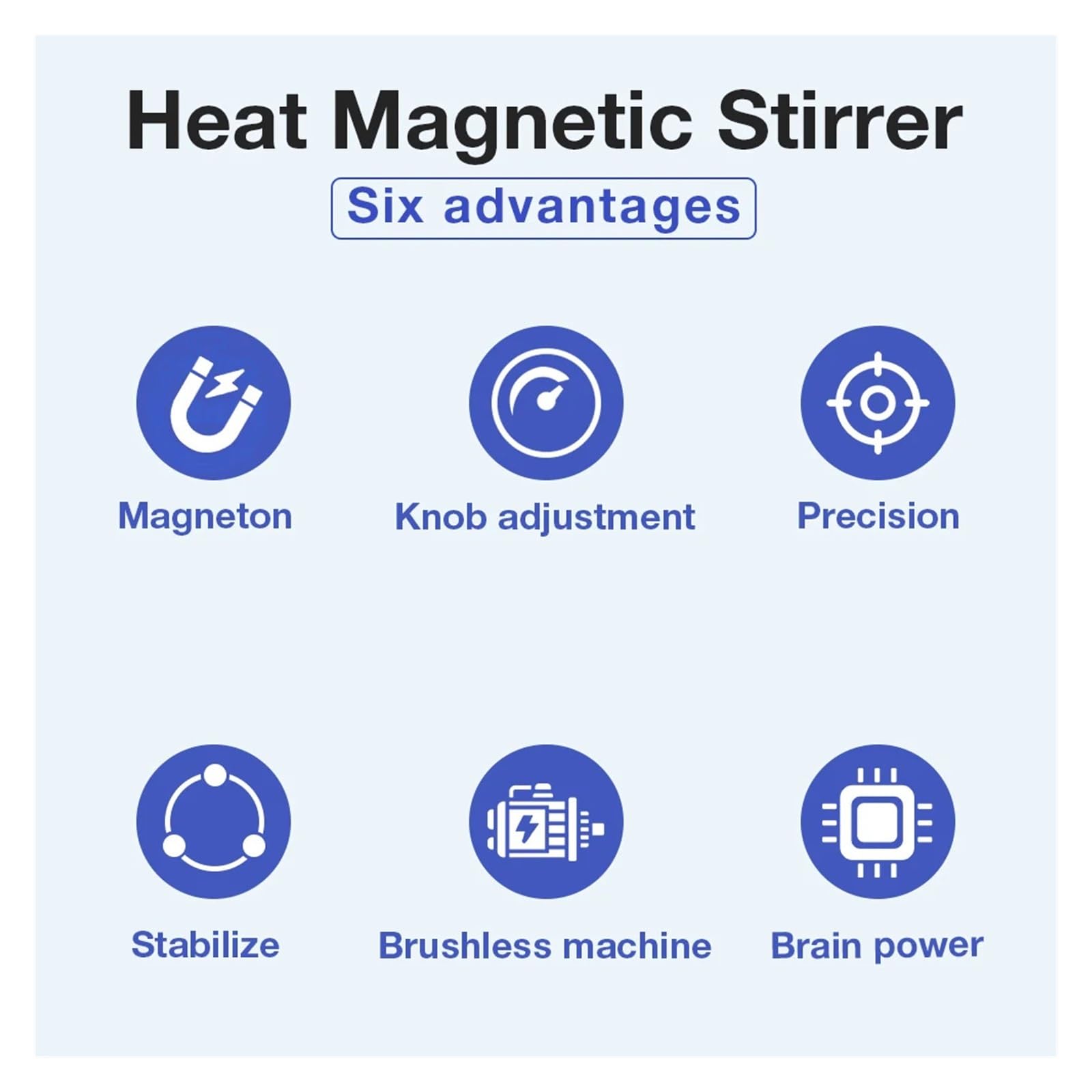 Agitador Magnético De Calefacción De 1000ml, Agitador Magnético De Placa Caliente, Máquina De Laboratorio Mezcladora Magnética De 2400rpm Con Control De Perilla Remueve Con Fuerza