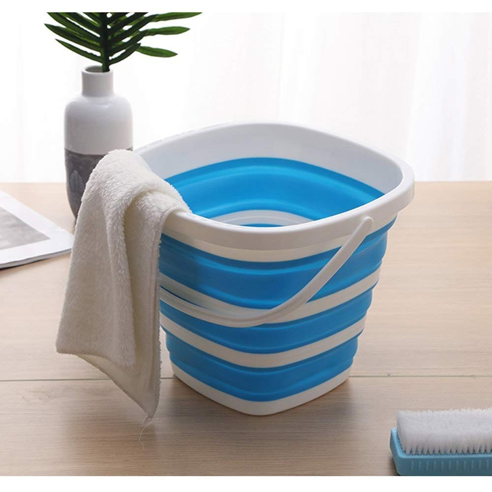 Cubo Plástico Plegable, Cubo Plegable De La Pesca De La Capacidad Grande con La Manija/El Acampar/El Lavado De Coches/La Tina Portátil del Lavadero