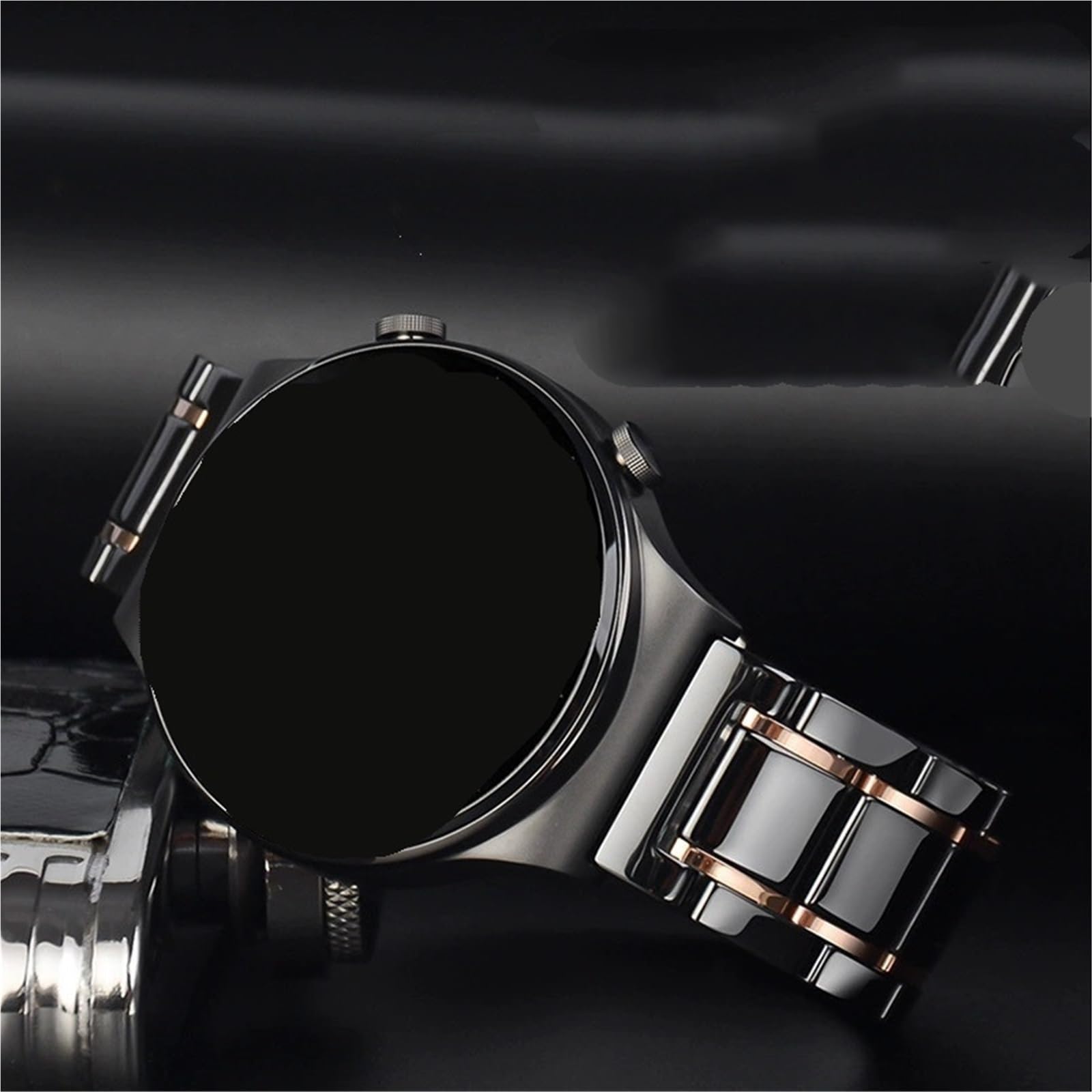Sostituzione cinturino orologio in ceramica moda 20mm 22mm Design a sgancio rapido Chiusura pieghevole in acciaio inossidabile unisex