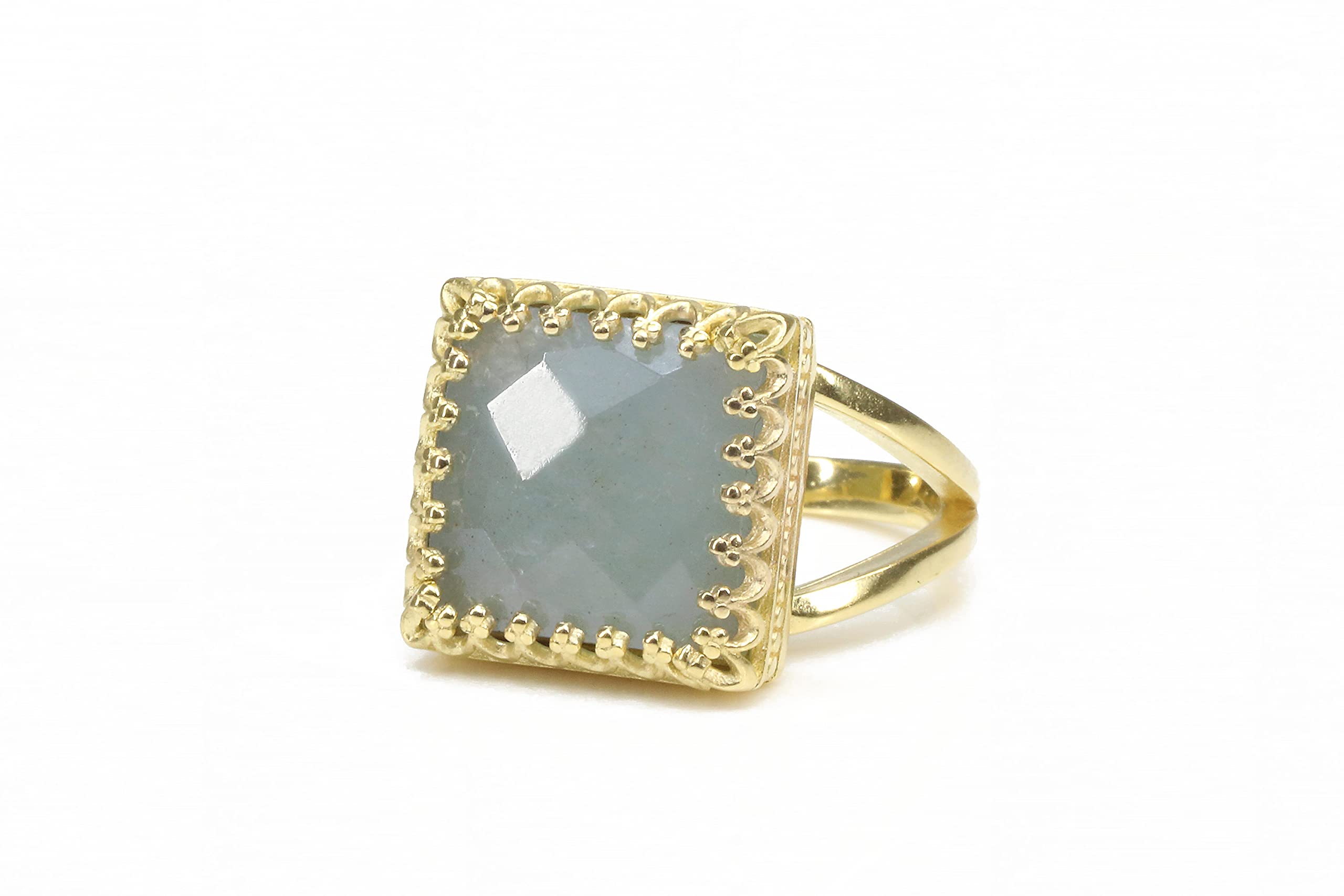 Bague aigue-marine or 14k gold filled anello gioieilli per moda - 8