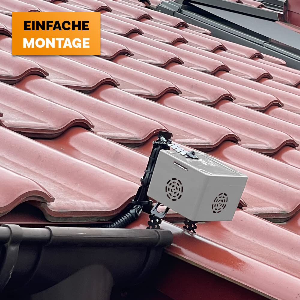 Repelente ultrasónico para roedores con 3 altavoces | Silencioso y eficaz | Impermeable | Alta frecuencia | Para el jardín, la terraza y el balcón
