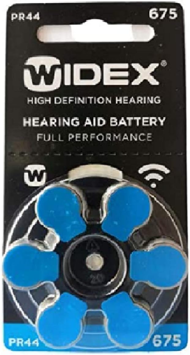 Widex hearing aid battery Size 675 (PR44) (4 Packets = 24 batteries) Amazon.ca Health