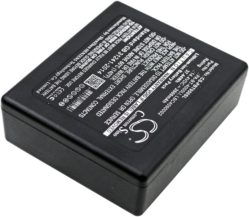 CS CF Replacement Battery for P touch P 950 NW RuggedJet RJ , PA-BB-001, PA-BB-002, PT-D800W, PT-E800T/TK, PT-E850TKW, PTP900W, PT-P900W, PTP950NW, PT-P950NW, RJ 4040 TD 2130 NHC, (2600mAh / 37.44Wh)