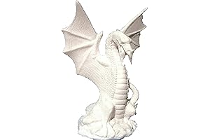 9" Unpainted Creative Kreations Grand Dragon Ceramic Bisque