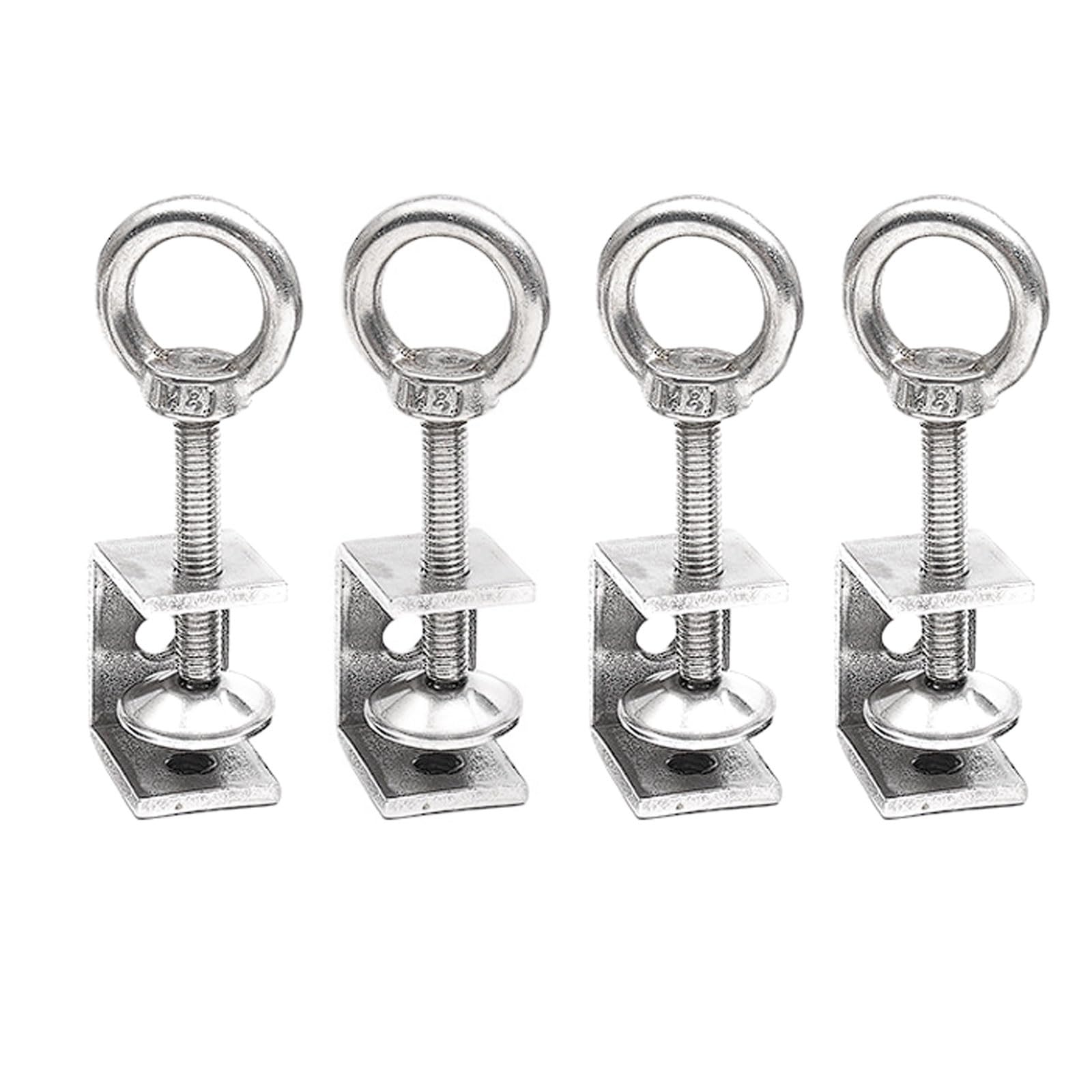 304 Stainless Steel U-Clamp with Lifting Ring Hand-Tighten C-Clamp 20-Pack Bulk(20mm)