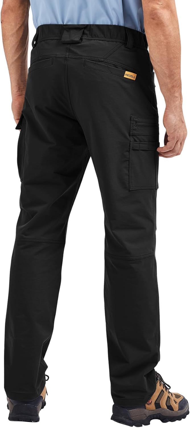 Men's Work Pants - Technical Workwear, Water Resistant, Lightweight, Multi-Pocket with 4-Way Stretch