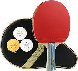Raquete Tênis de Mesa Clássica 3 Estrelas Profissional Ping Pong + Capa + 3 Bolas Oficial