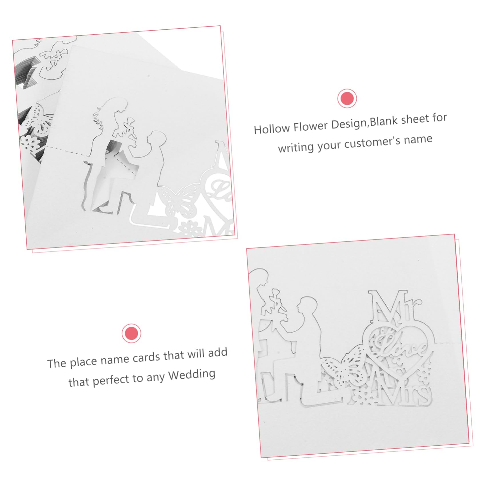 NUOBESTY 150stücke Platzkarten Für Hochzeiten Und Feiern Weiße Tischkarten Mit Blumenmuster Für Geburtstags Und Weihnachtsfeiern Pack