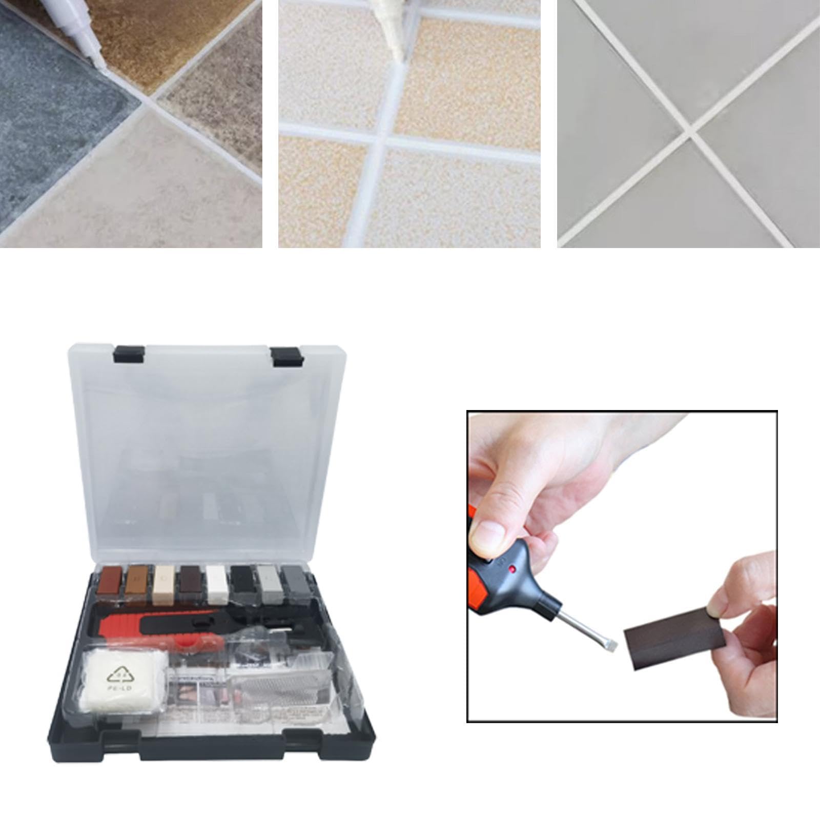 Kit de Reparación de Suelos de Madera con Herramientas para Reparar Laminados Y Estuche para Reparar Arañazos.