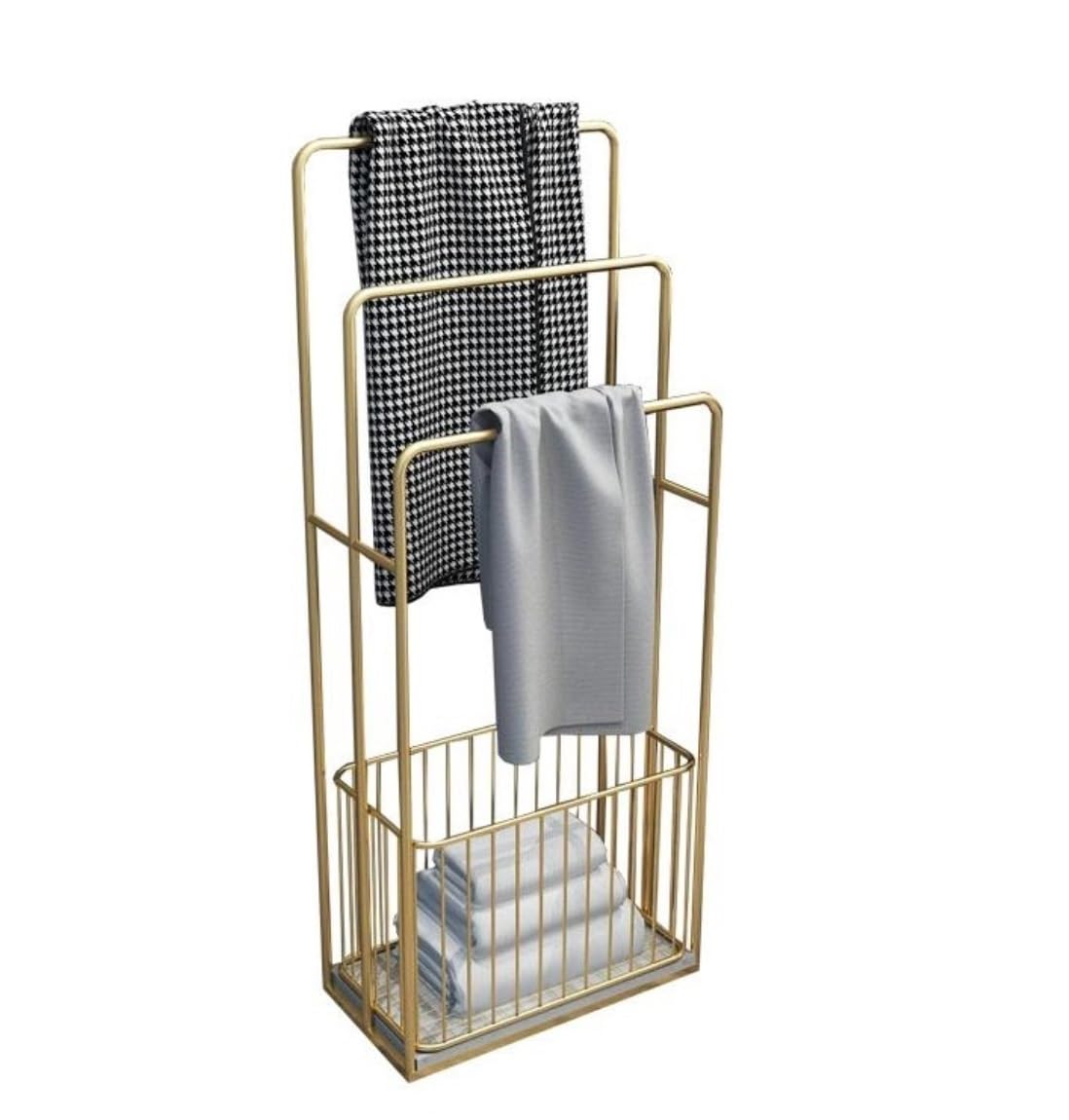 DKRAHRJJ Towel Rack Standing 3 Tier Metal Towel Stand Freestanding Towel Holder for Bathroom Laundry Room/D/45 * 25 * 110Cm