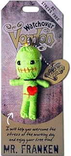 Watchover Voodoo - String Voodoo Doll Keychain – Novelty Voodoo Doll for Bag, Luggage or Car Mirror - Mr Franken Voodoo Keychain, 5 inches